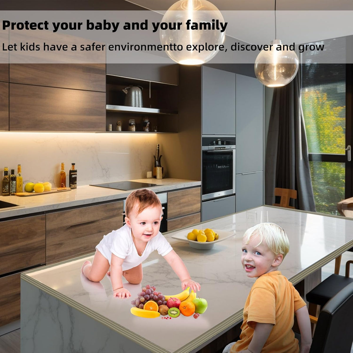 Corner Protector for Baby, Widen Edge Protector with Adhesive Backing, Baby Proofing Edge Corner