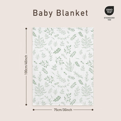 GLLQUEN BABY Blankets for Unisex Boys Girls, Muslin Cotton Front Soft and Breathable, and Dotted