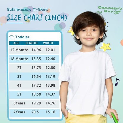 4 Pack Toddler Blank Sublimation T-Shirt,Modal Crew Neck Short Sleeve, T-Shirt for Kids Baby
