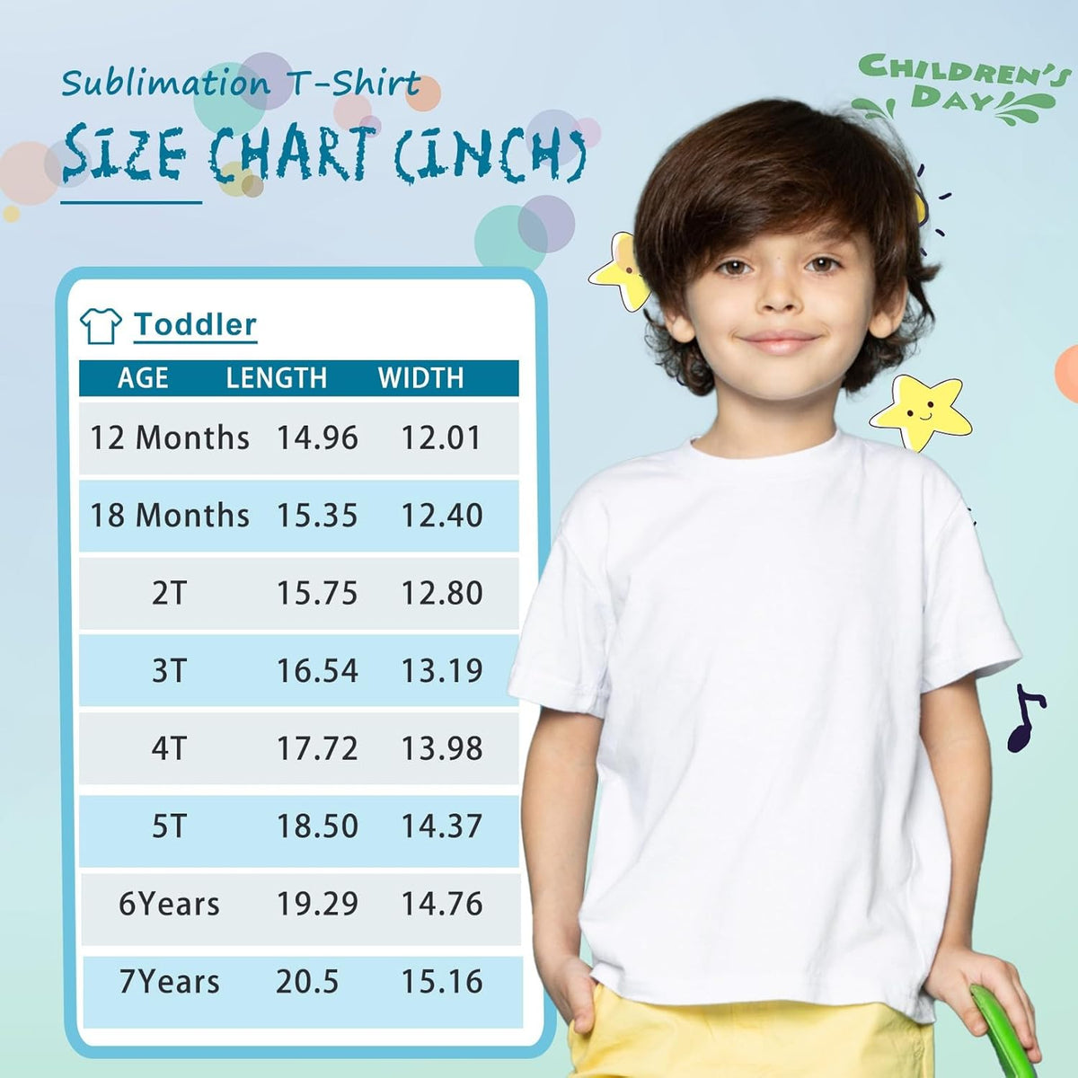 4 Pack Toddler Blank Sublimation T-Shirt,Modal Crew Neck Short Sleeve, T-Shirt for Kids Baby