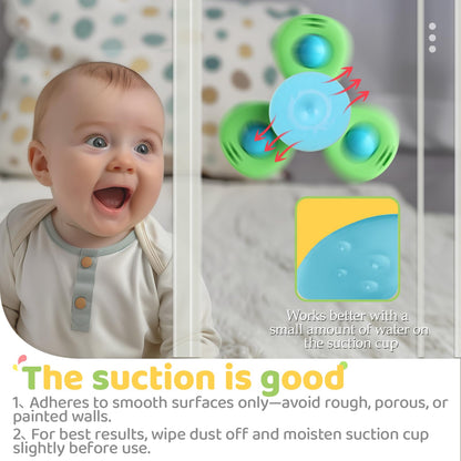 ALASOU Suction Cup Spinner Airplane Travel Toys for 1 Year Old Boy Girl