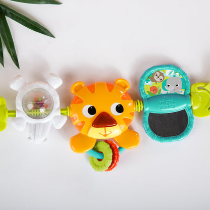 Bright Starts Take Along Musical Carrier Baby Activity Toy Bar, Hanging Car Seat Toy, 4 Fun