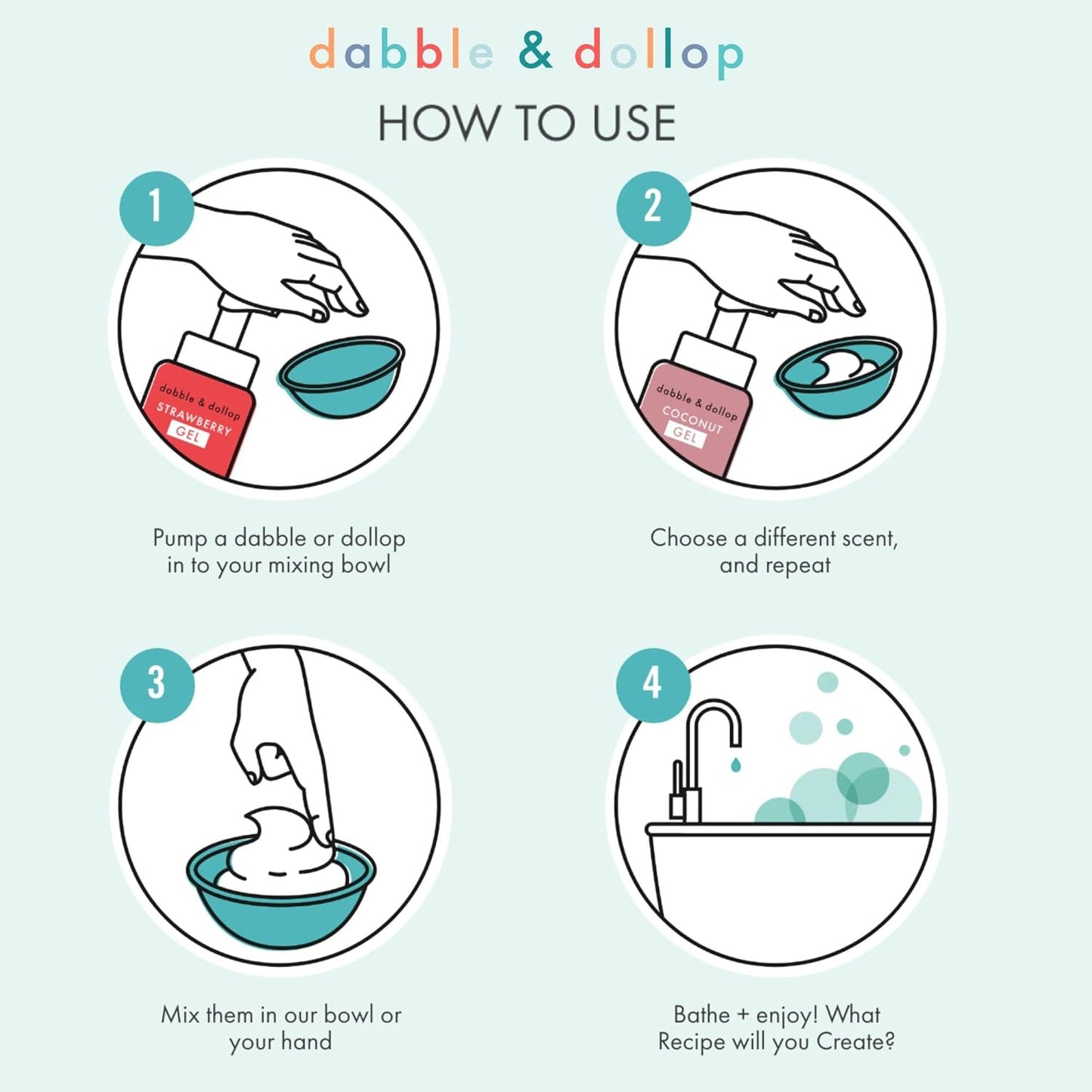 Dabble & Dollop Tangerine + Vanilla Body Wash & Shampoo – 3-in-1 Natural Bubble Bath for Kids, Made