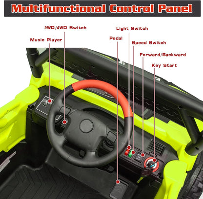 24V Battery Powered Electric Car for Big Kids, 24V Riding Cars for Kids Ages 4-8, Children Car with