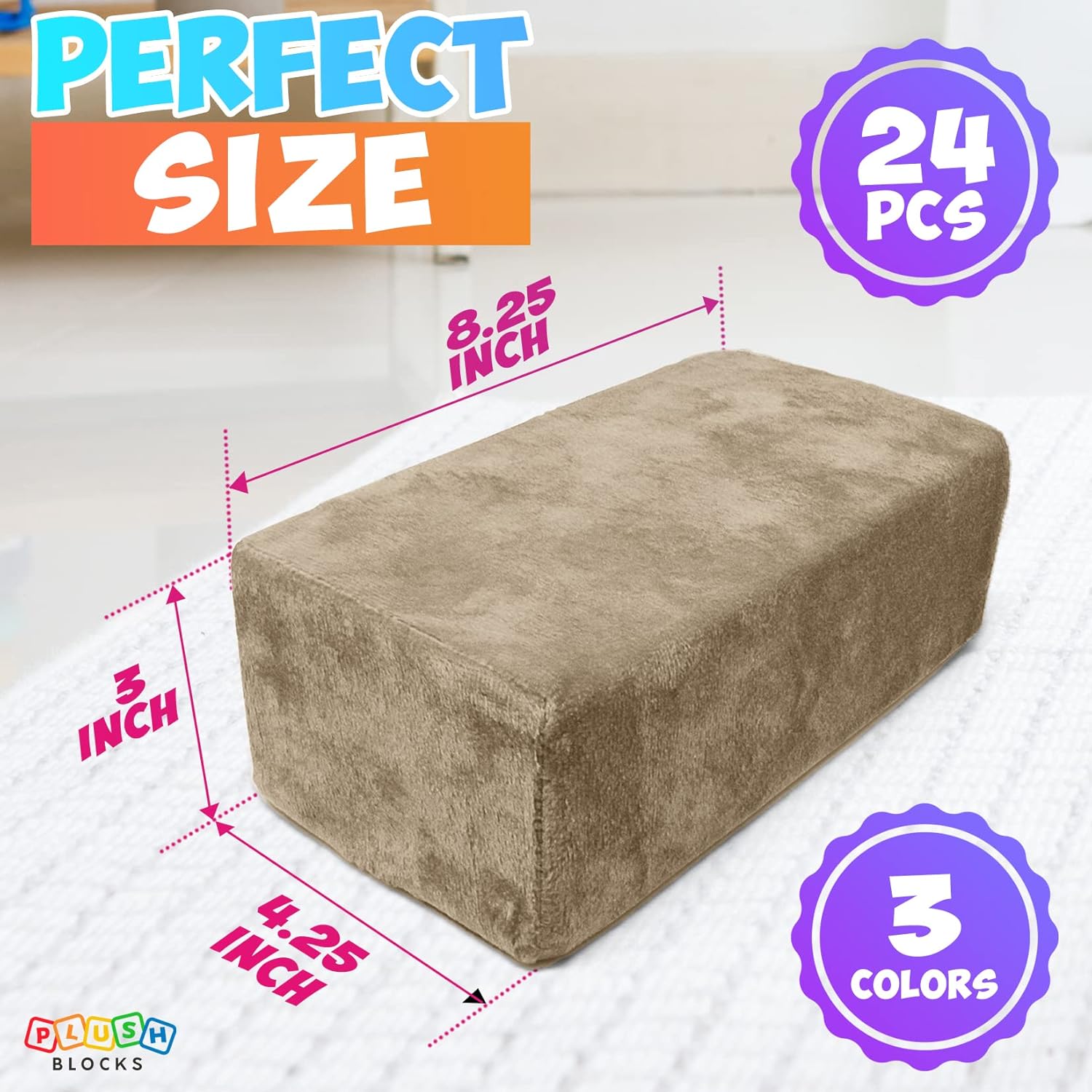 The Original Premium Plush Building Block for Kids - Certified Safe Foam Blocks in Luxuriously Soft