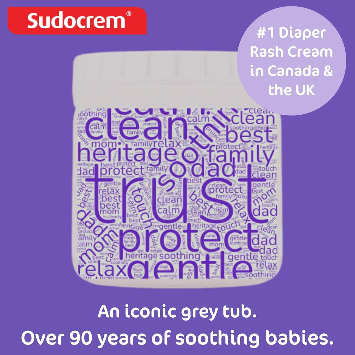 Sudocrem Diaper Rash Cream for Baby's Skin, Triple Action Diaper Rash Paste that Soothes, Treats