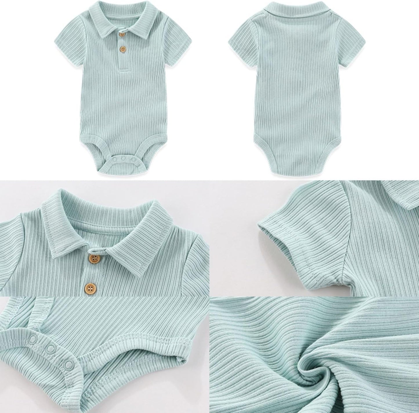 Four Seasons Baby Boy Girl Bodysuits 5-Pack Cotton Comfort Short Sleeve Baby Clothes Soft Infant