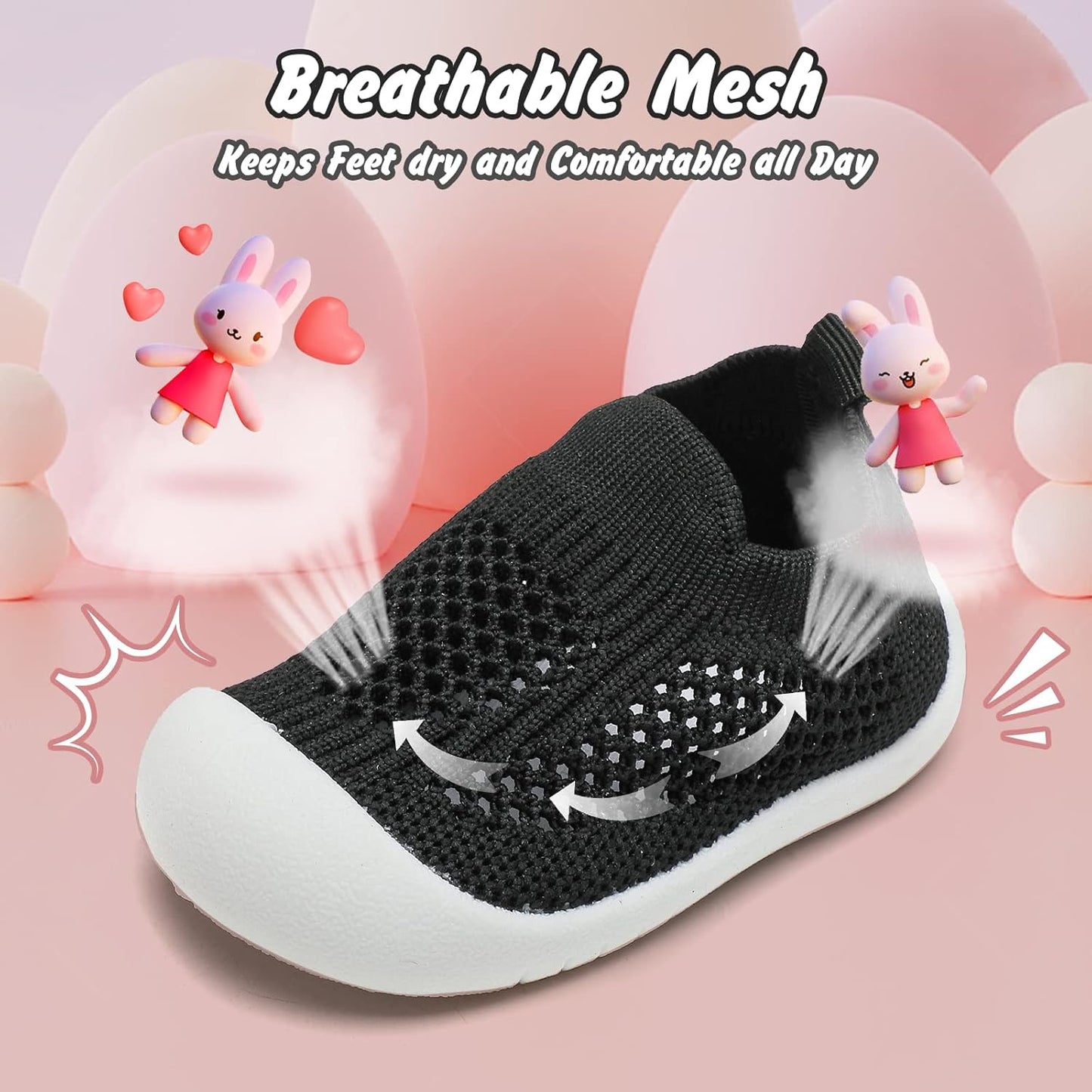 Charrost Toddler Baby Girl Boy First Walking Shoes Checkered Sneakers Sizes 3/4/5/6/7/8T. Soft