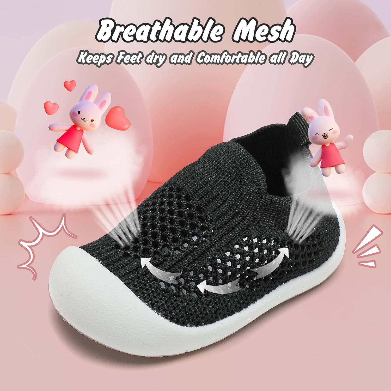 Charrost Toddler Baby Girl Boy First Walking Shoes Checkered Sneakers Sizes 3/4/5/6/7/8T. Soft