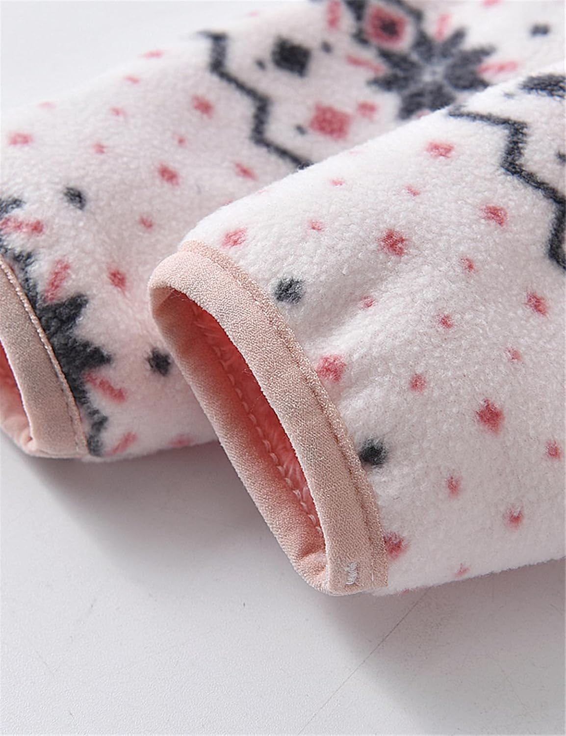 Kids Printed Polar Fleece Jacket Toddler Baby Boys Girls Autumn Winter Warm Sherpa Lining Outerwear