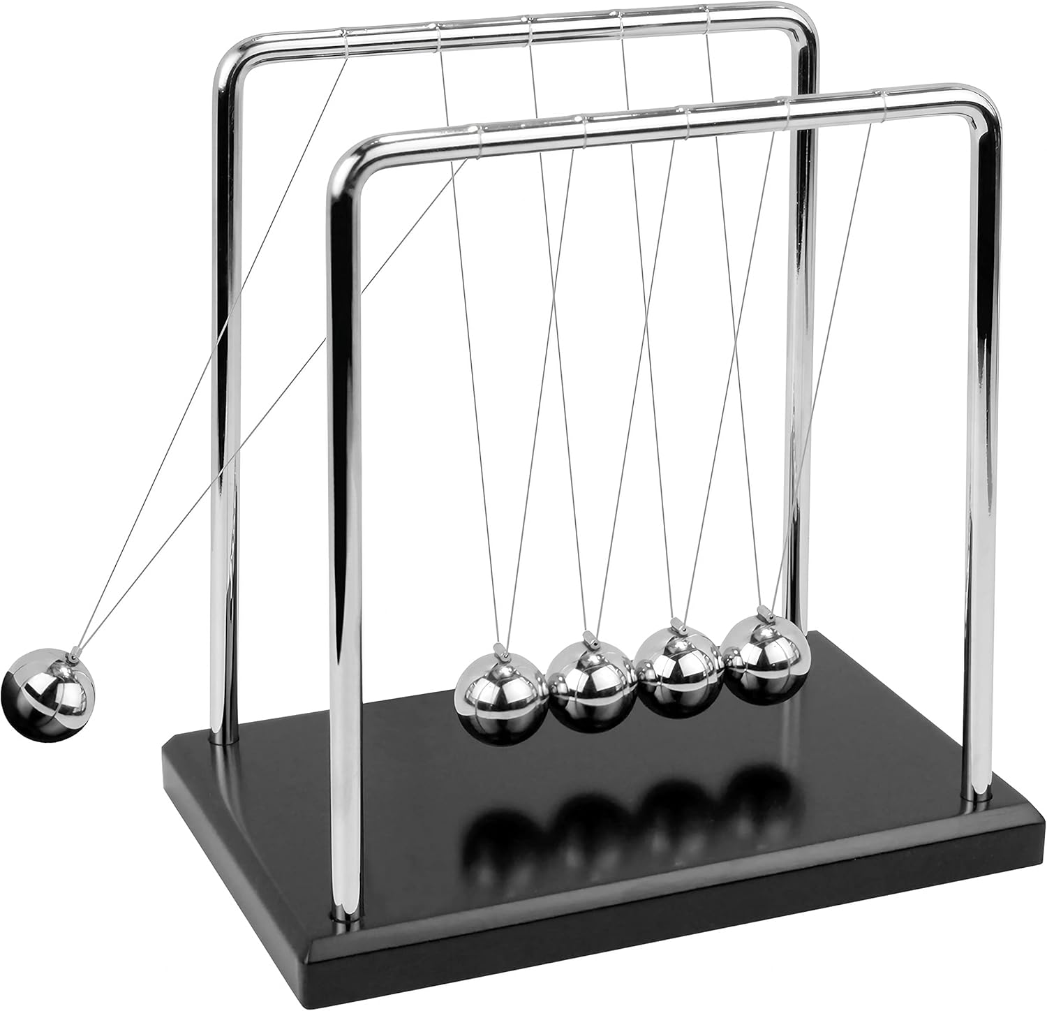 Large Newton's Cradle - Sealive Balance Ball Physics Desk Toy - Science Fun & Stress Relief for Men