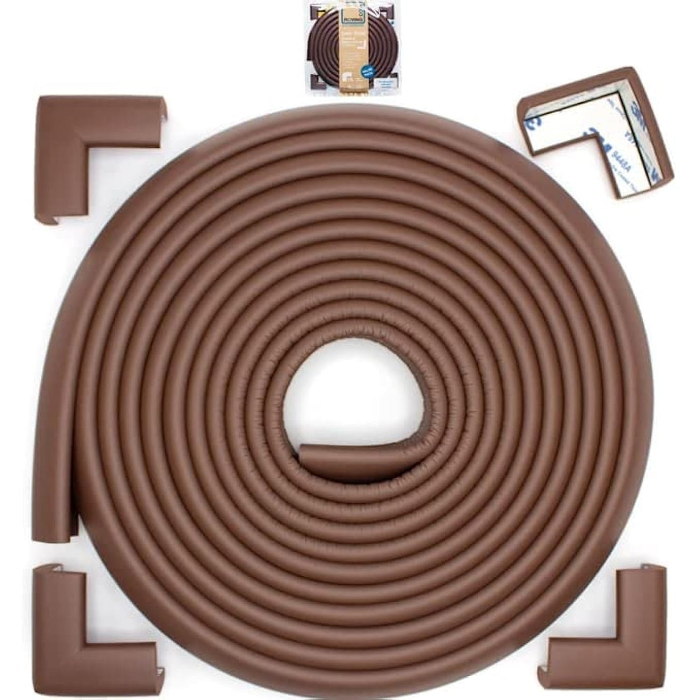 Roving Cove Slim-Fit Corner Edge Protector for Baby Proofing (Small 15ft Edge 4 Corners), Furniture
