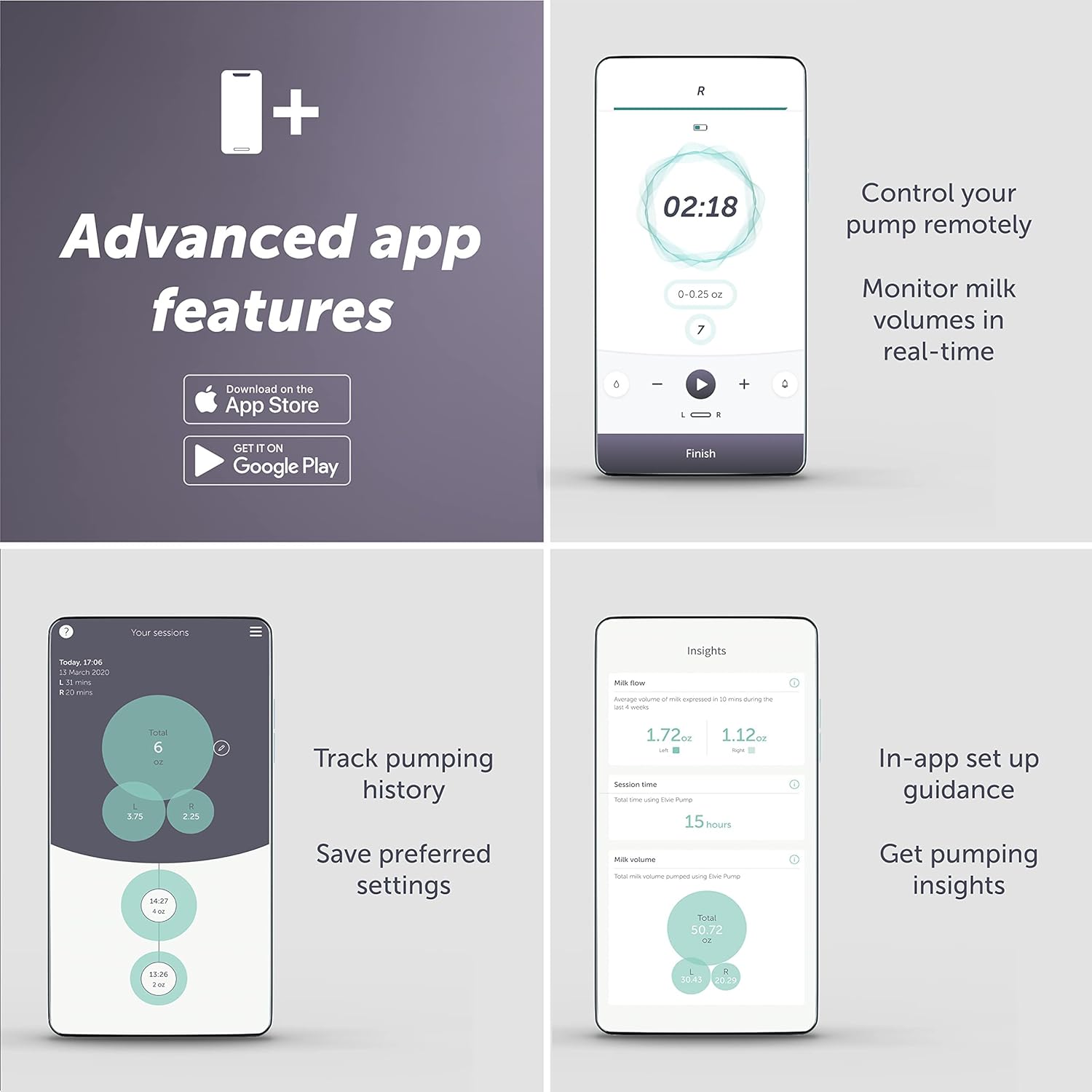 Elvie - Single, Wearable Breast Pump w/App - The Smallest & Quietest - Portable - Hands Free &
