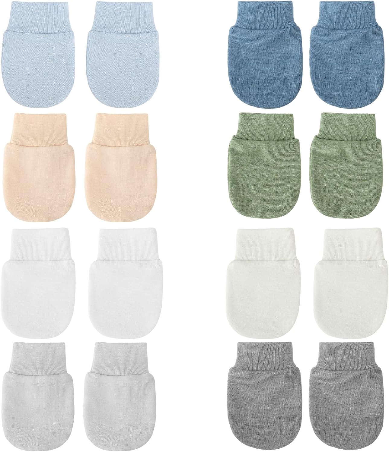 Newborn Baby Mittens No Scratch Cotton Elastic Wrist Gloves Infant Toddler Mittens for Baby Boy