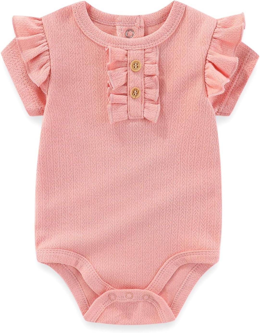 Baby Bodysuit 6 Pack Soft Mixed Ribbed Short Sleeve Romper Infant Boy Girl Clothes Set