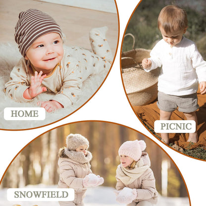 Zsedrut No Scratch Baby Mittens Toddler Infant Fleece Lined Gloves Winter Warm Mitten for Baby Boys