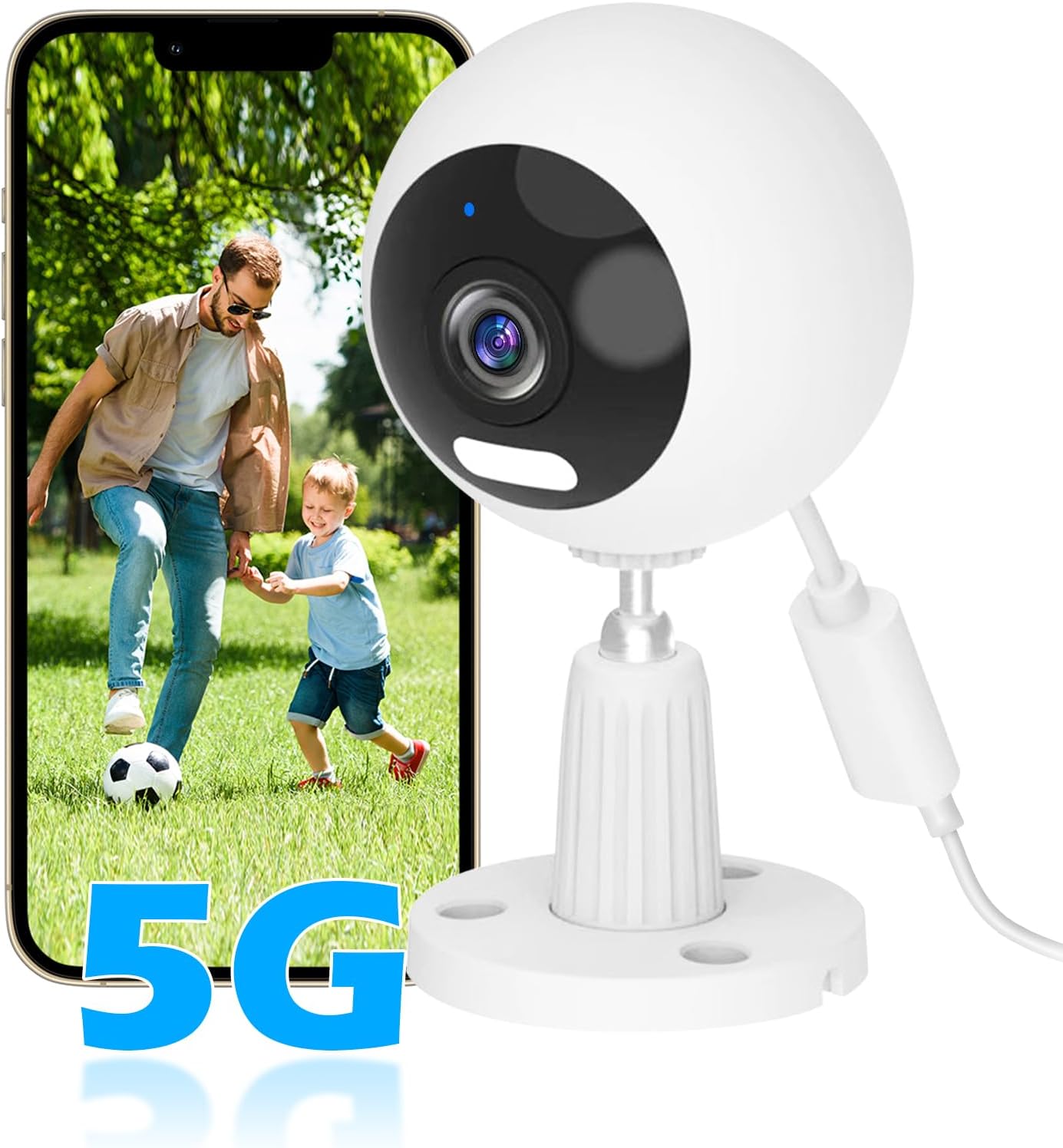 5G/2.4G Outdoor/Indoor Security Camera,1080P Baby/Elder/Dog/Pet Camera with Phone App, WiFi Baby