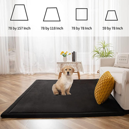 MAXYOYO Baby Play Mat, 1.2" Thick Memory Foam Soft Padded Carpet with Non-Slip Backing, 3x5 ft