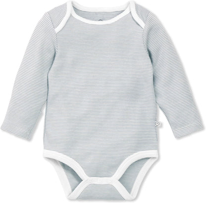 MORI Baby Supreme Comfort Long Sleeve Bodysuit for Boys and Girls - Unisex Romper with Envelope