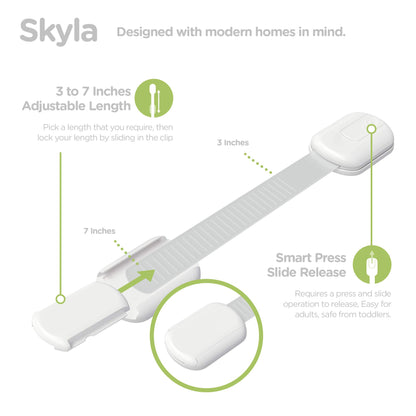 Baby Proofing Child Safety Locks (16 Pack) by Skyla Homes - The Safest, Quickest and Easiest 3M