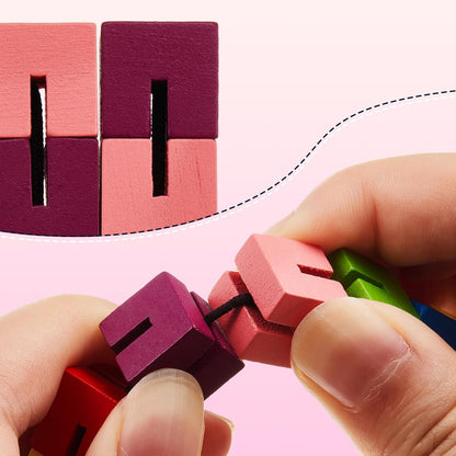 Wooden Toy Twist Block Cubes Puzzle Sensory Toys for Teens Party Favors for Boys and Girls (12