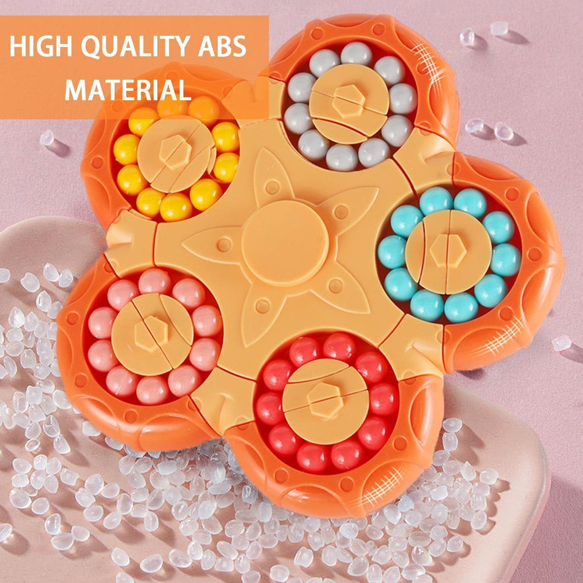 YUDANSI Magic Bean Puzzle Toy, Rotating Magic Bean Fidget Toys 2-in-1, Magic Ball Brain Teaser STEM