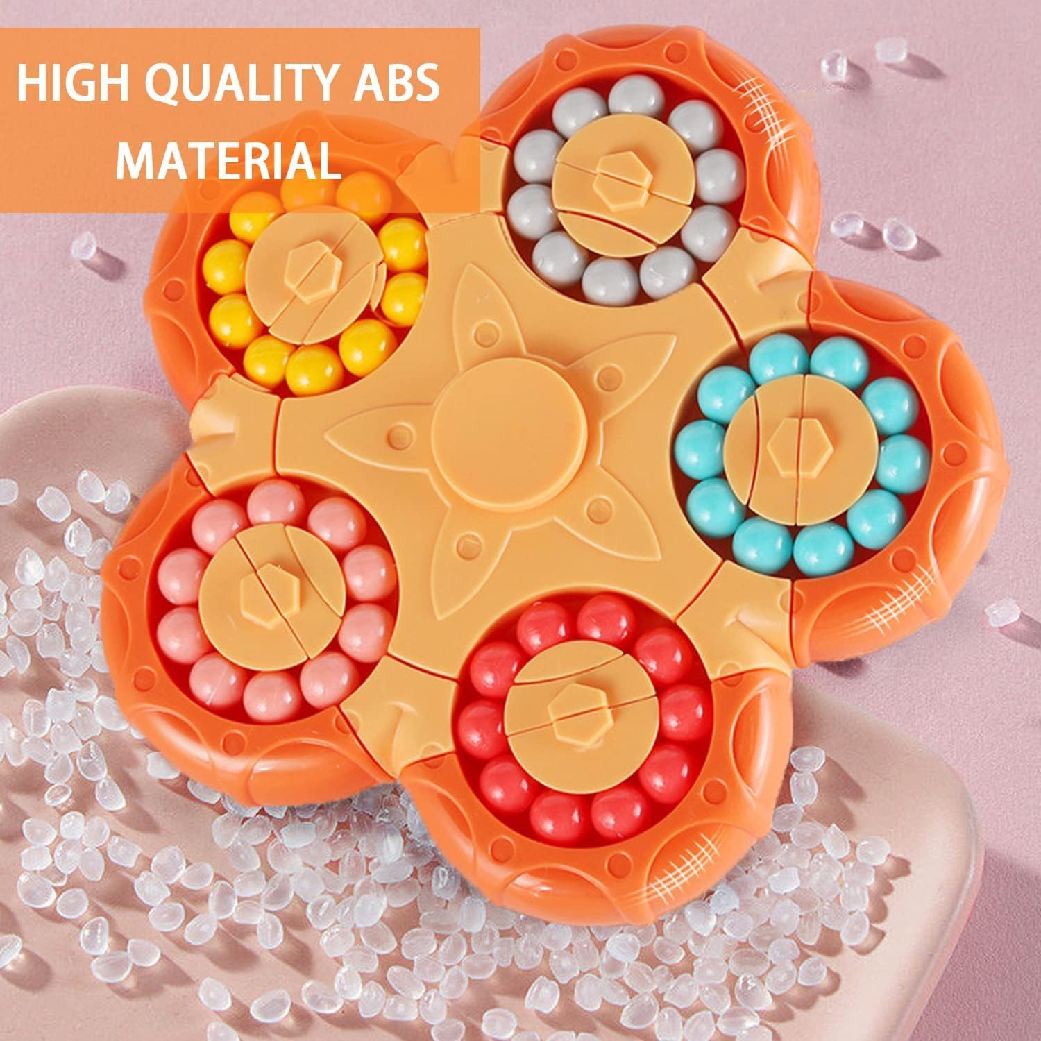 YUDANSI Magic Bean Puzzle Toy, Rotating Magic Bean Fidget Toys 2-in-1, Magic Ball Brain Teaser STEM