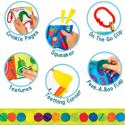 Let's Count Soft Book - World of Eric Carle the Very Hungry Caterpillar Baby on the Go Clip