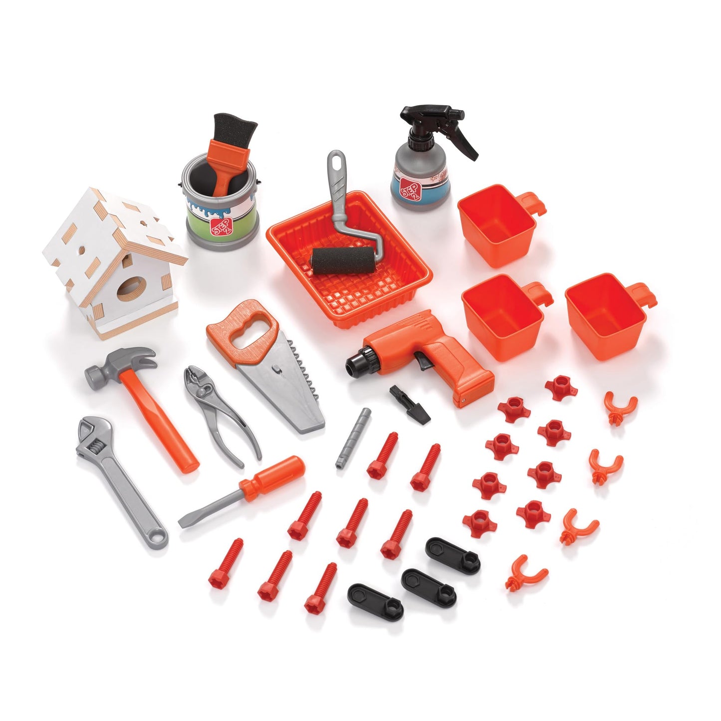 Step2 Big Builders Pro Workshop for Kids, Indoor/Outdoor Tool Bench for Children, Interactive Play