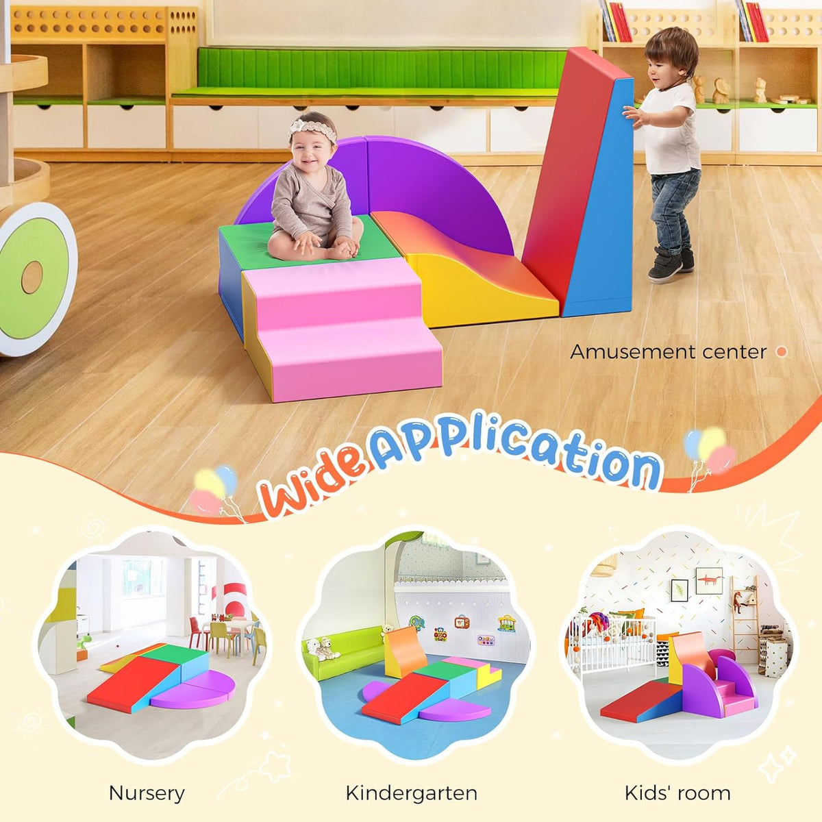 Lischwert Foam Climbing Blocks for Toddlers, Baby Climbing Blocks Soft Play Climbing for Toddlers