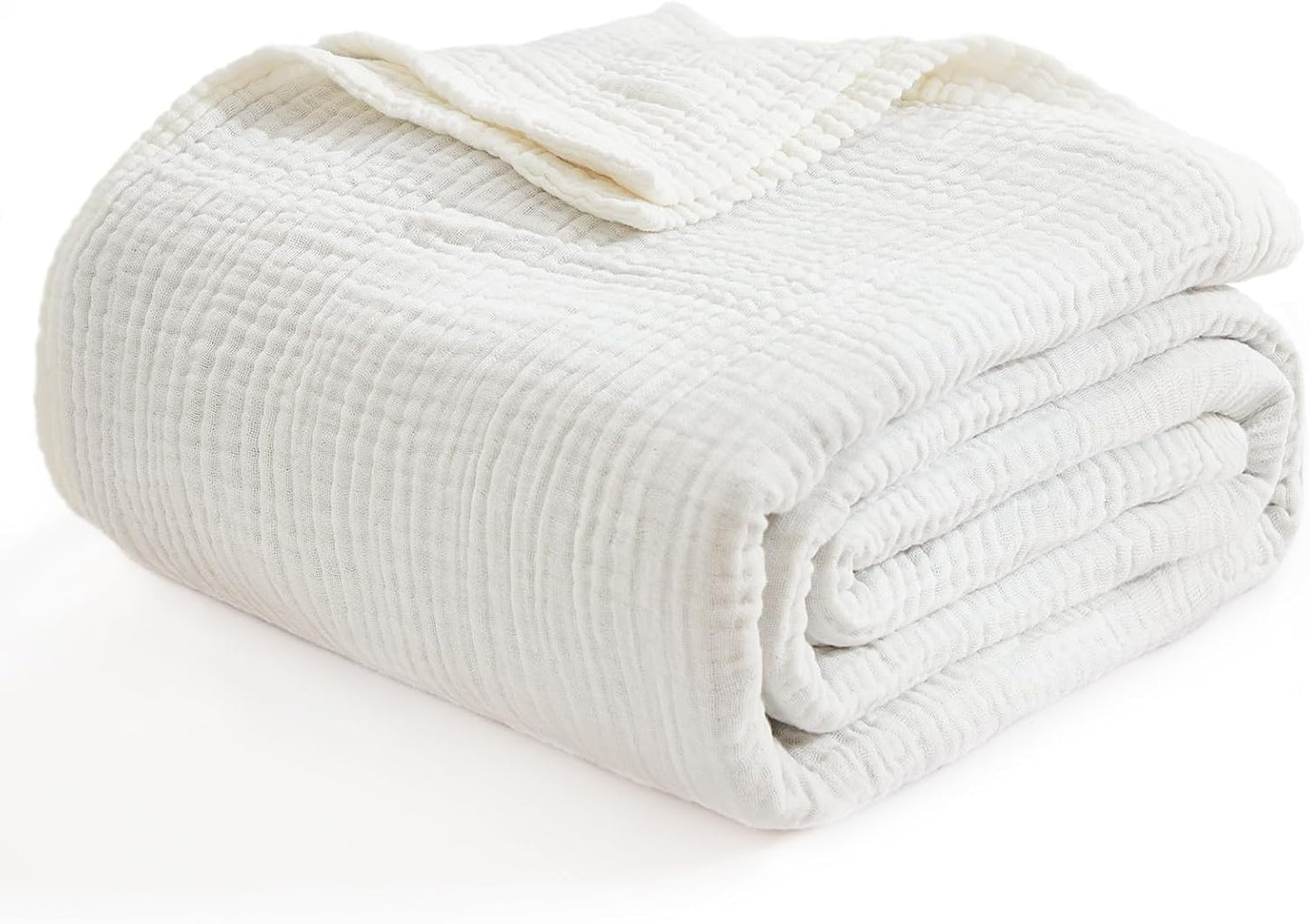 EMME Cotton Blanket Twin XL for Bed Soft Muslin Blankets 66"x90" Lightweight Breathable Layering