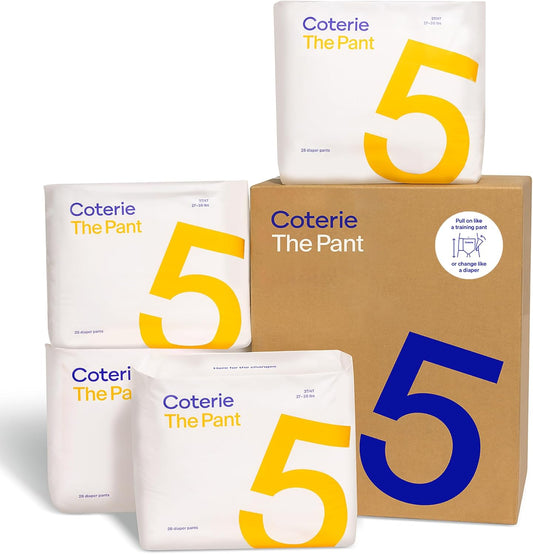 Coterie The Pant, Size 5, Pull Up Style Diapers for Sensitive Skin, Hypoallergenic, Super Absorbent