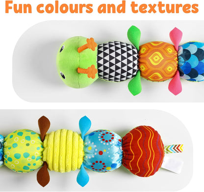 LIGHTDESIRE Baby Toys Musical Caterpillar,Infant Stuffed Animal Toy with Crinkle and Rattles,Soft