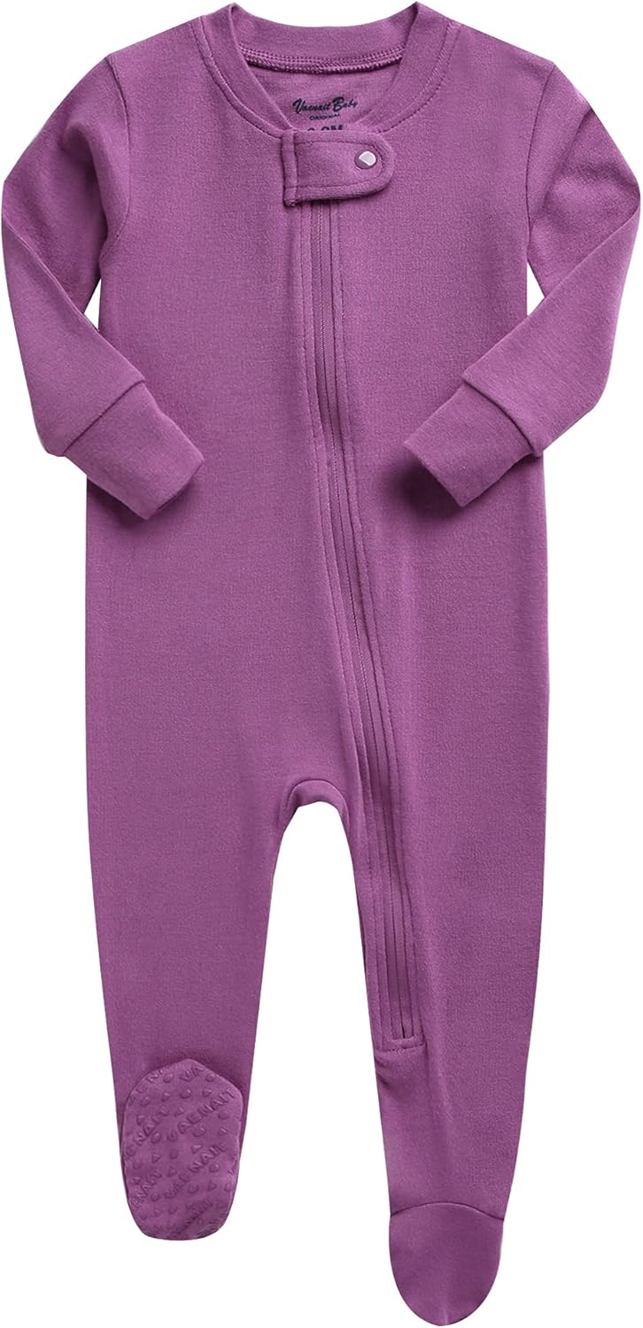 VAENAIT BABY Infant Toddler Boys Girls Footed One-Piece Sleep and Play Premium Modal Pajamas 1-2
