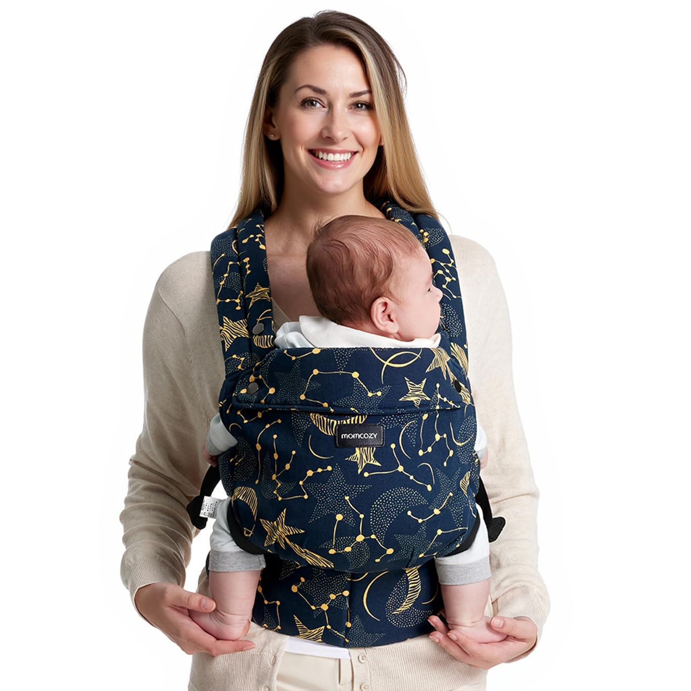 Momcozy Baby Carrier - Ergonomic, Cozy and Lightweight Carrier for 7-44lbs, Effortless to Put On