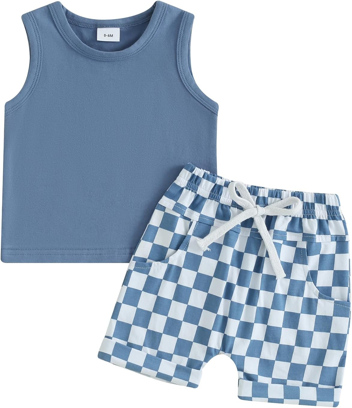 Kupretty Baby Boy Summer Clothes Sleeveless Tank Tops Vest T-Shirt + Casual Shorts Toddler Outfits