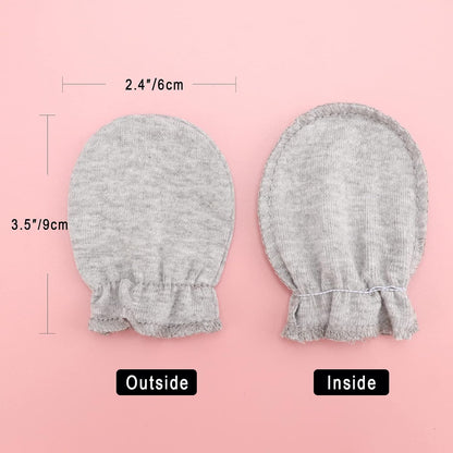 Newborn Baby Mittens No Scratch Cotton Elastic Wrist Gloves Infant Toddler Mittens for Baby Boy