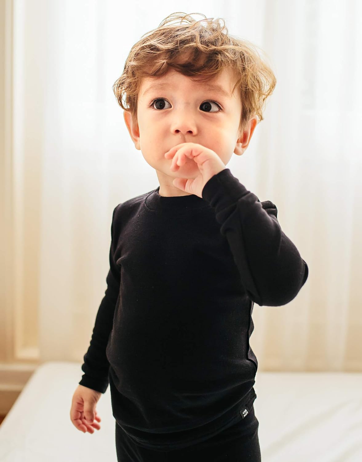 VAENAIT 6M-12Y Toddler Toddler Kids Toddler Girls Boys Soft Comfy Modal Tencel Solid Raglan