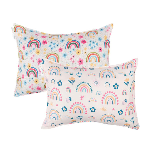 ALVABABY Toddler Pillowcases Stretchy Soft Kids Pillow Cover 2 Pack Fit 13"x 18" or 12"x18"
