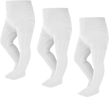 EPEIUS Baby Girl Tights Thick Cable Knit Leggings Stockings Cotton Pantyhose for Newborn Infant