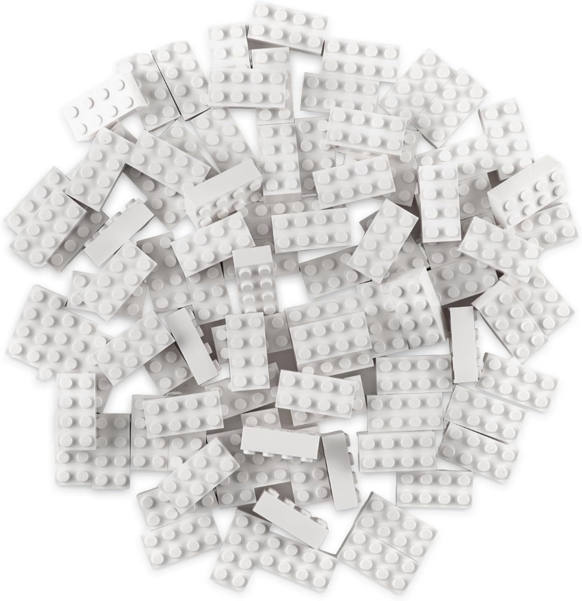 Strictly Briks Classic Bricks Starter Kit – 96 White 2x4 Building Blocks – Creative Set for Kids