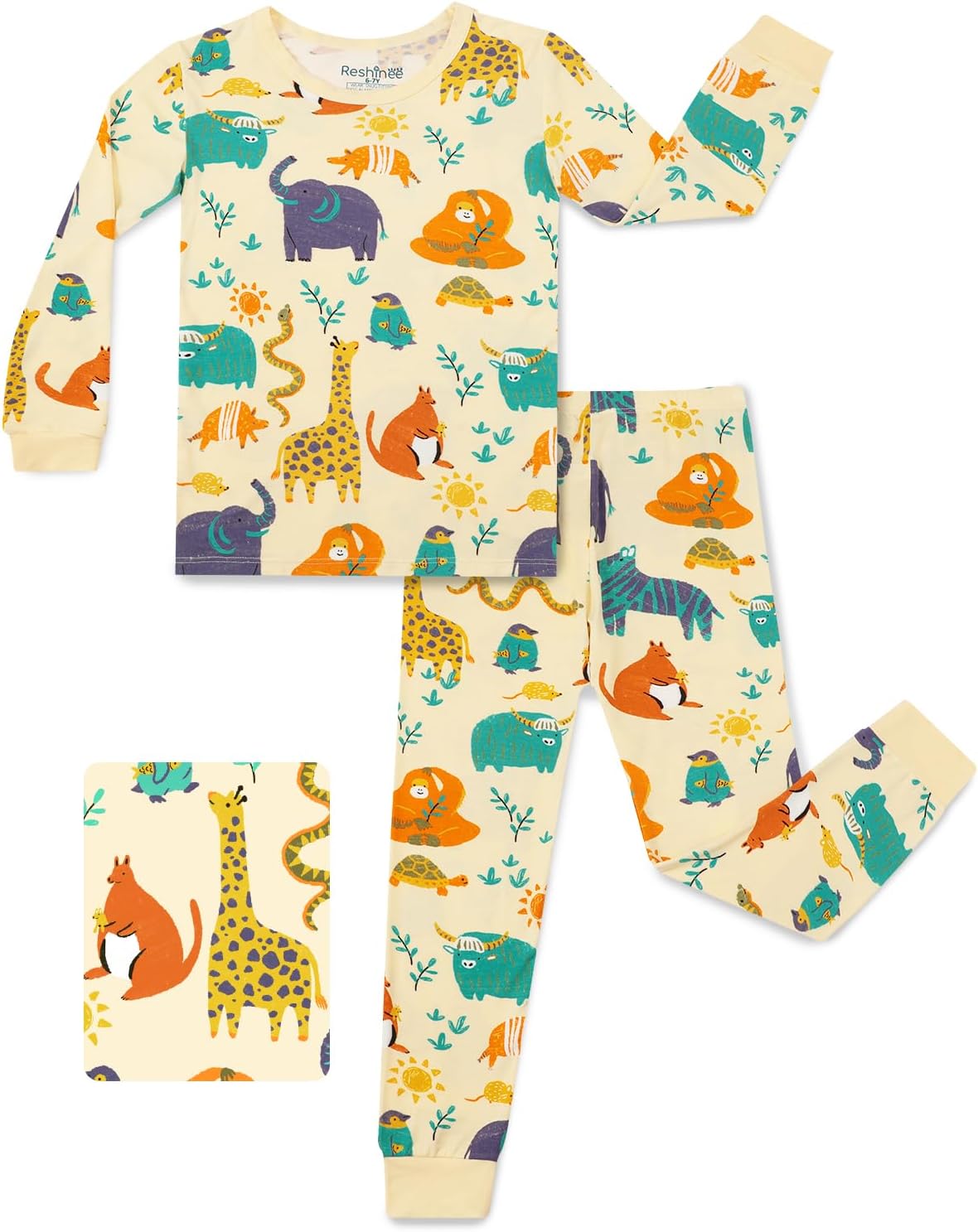 Bamboo Viscose Toddler Pajamas Boys Girls Baby 12M-8Y Pjs Sets Kids 2pcs Snug fit Long-Sleeve