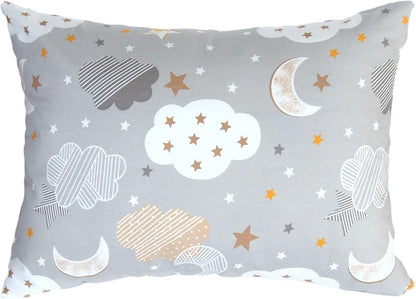 Toddler Pillowcases 13x18 Grey - Cotton Toddler Pillowcase Star Moon, Toddler Star Pillowcase Boy