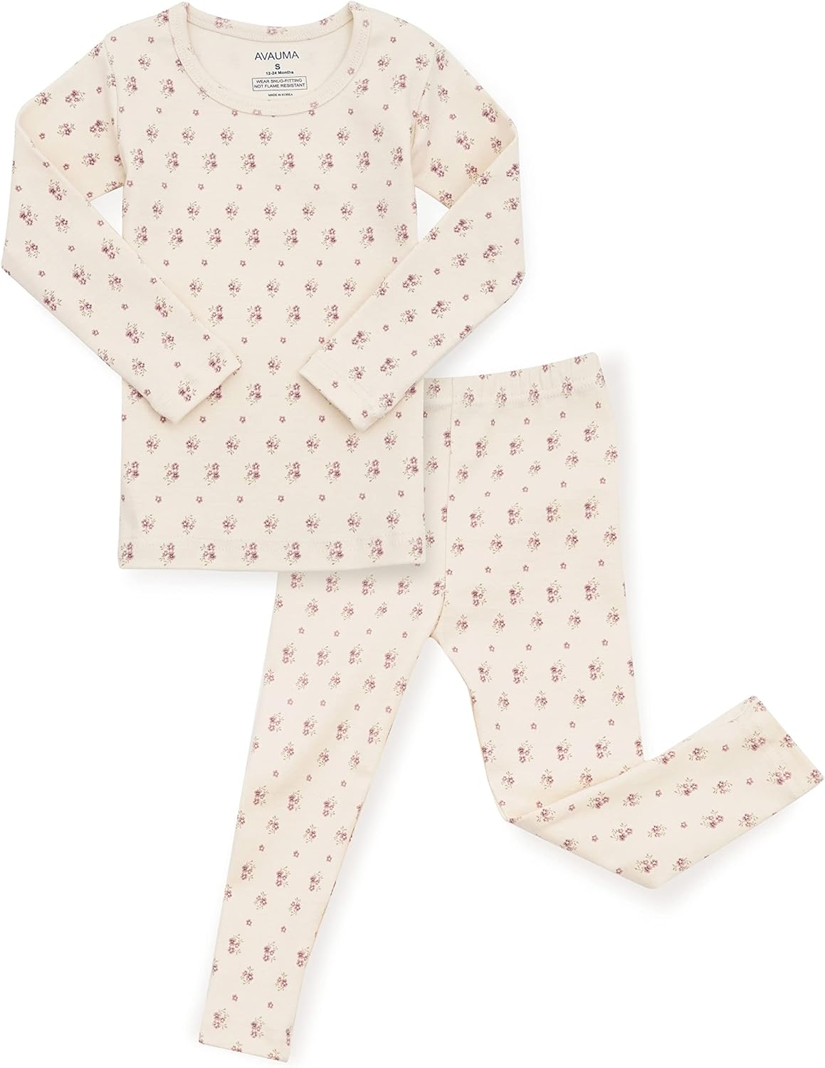 AVAUMA Baby Boys Girls Pajama Set 6M-7T Kids Cute Toddler Snug fit Pattern Design Pjs Cotton
