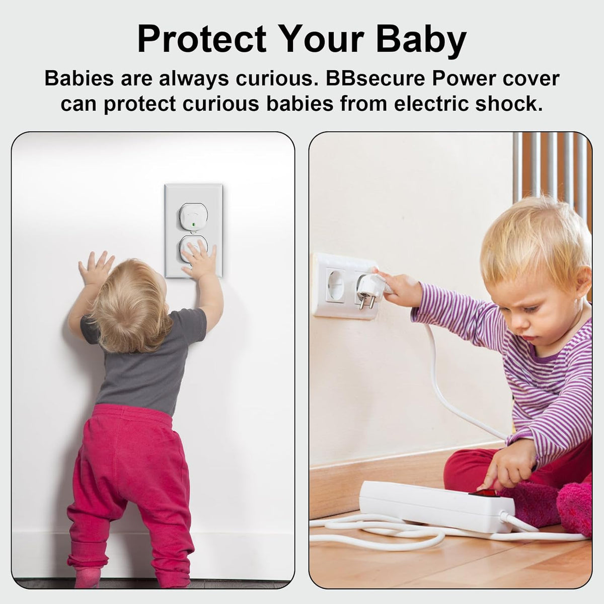 Outlet Covers Baby Proofing, 40 Pack Plug Covers for Electrical Outlets, Outlet Plug Covers to