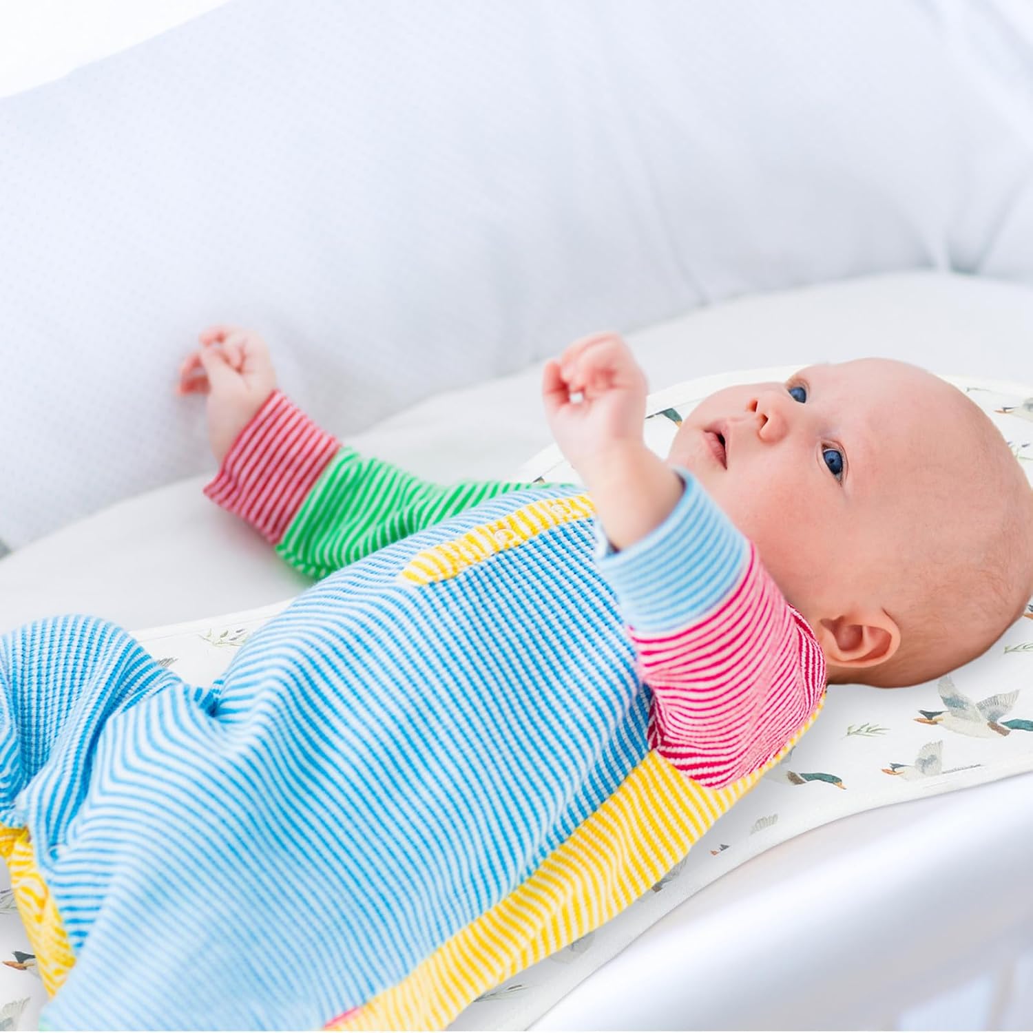 3 Pcs Changing Pad Liners Fits in Peanut Shape Changing Pad Waterproof Diaper Mats Organic Cotton