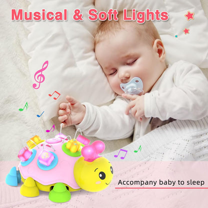 Baby Crawling Toys 6-12 Months,Musical Ladybug Crawling Toy for Infants 0-3-6 7 8 9 10 12-18