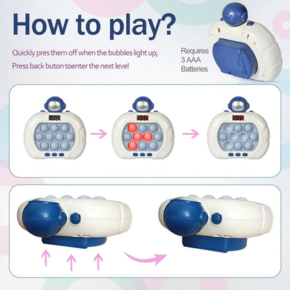 Fast Push Game Pop Fidget Toys for Kids, Fast Push Bubble Game, Handheld Puzzle Game Sensory Toys