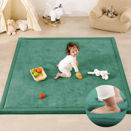 Ultra Soft Baby Play Mat,1.3" Thick Elasti-Foam 59"×71" Playpen Mat for