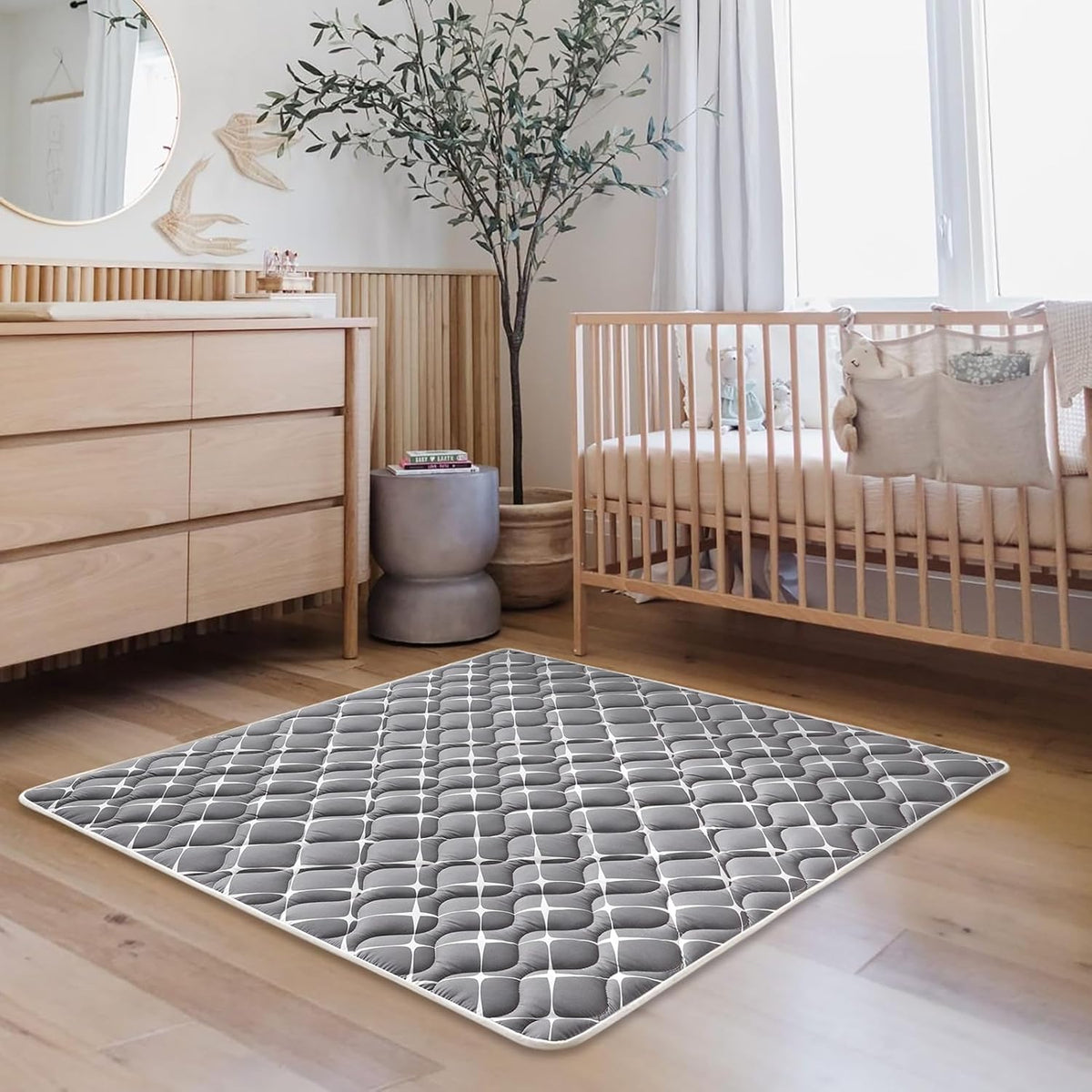 Vibe bear High-Density Foam Baby Play Mat,36x36 Inches Thicken One-Piece Infants Crawling